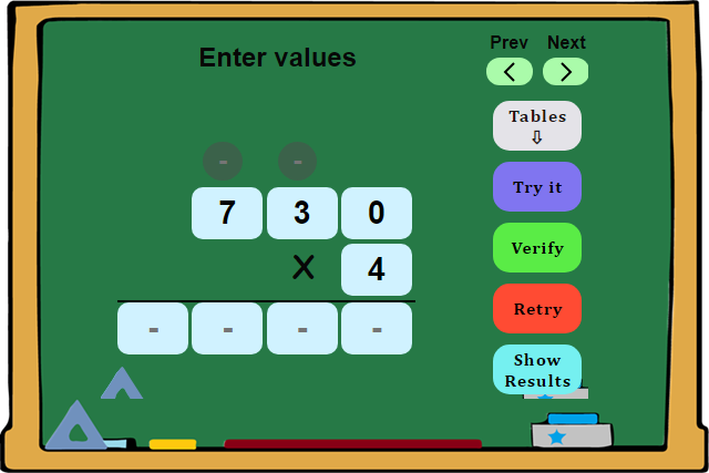 easy multiplication training board and games for kids