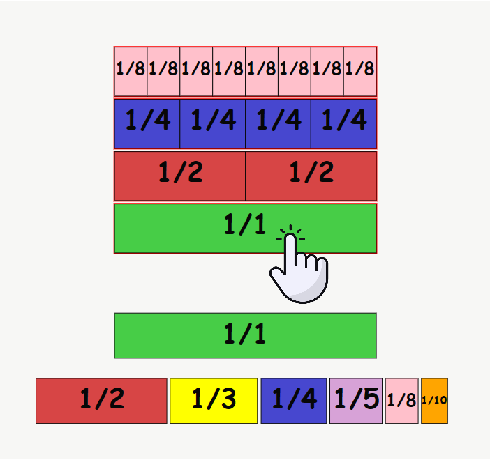 Fraction Bar Fit - Manipulative Game