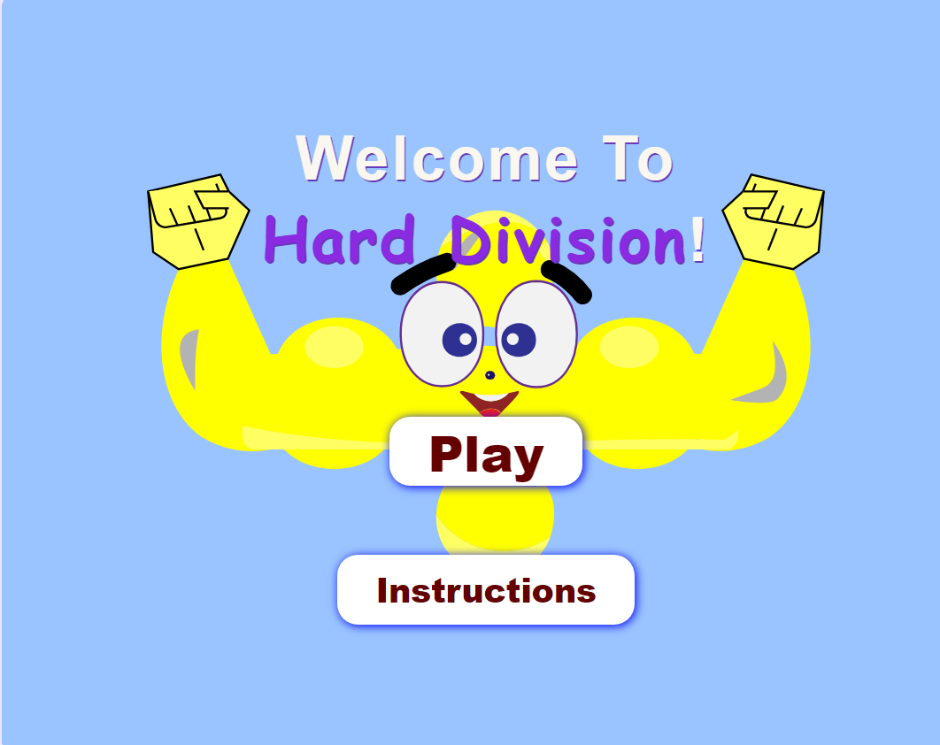 Hard Division Opening Screen of the game