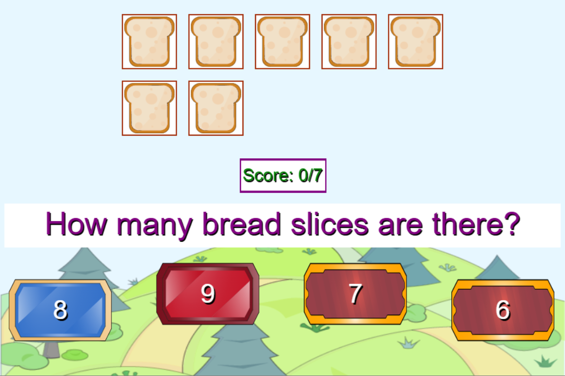 Learn to count from 1 to 10 math game