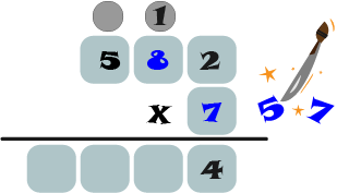 multiplication regrouping step 6